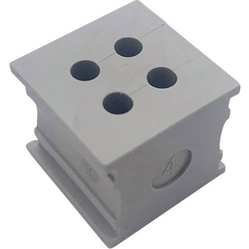 TRU COMPONENTS ELT 4/4 Kabeldurchführung geschlitzt Klemm-Ø (max.) 4 mm Elastomer Grau 1 St.