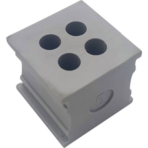 TRU COMPONENTS ELT 4/5 Kabeldurchführung geschlitzt Klemm-Ø (max.) 5 mm Elastomer Grau 1 St.