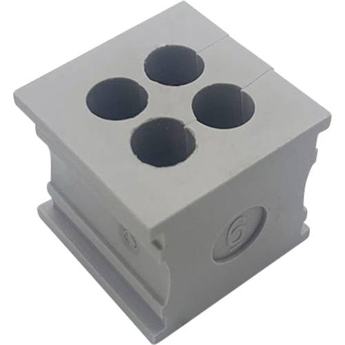 TRU COMPONENTS ELT 4/6 Kabeldurchführung geschlitzt Klemm-Ø (max.) 6 mm Elastomer Grau 1 St.