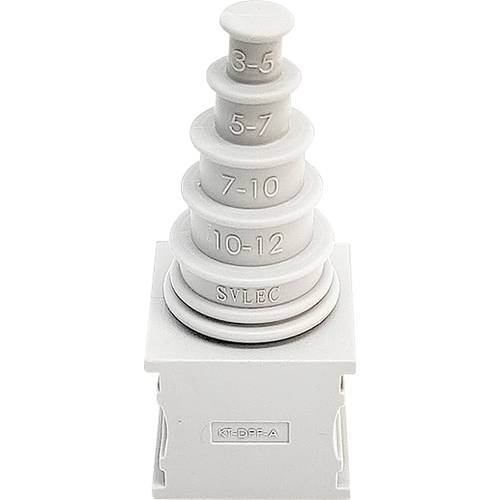 TRU COMPONENTS ELT M1 Kabeldurchführung geschlitzt Klemm-Ø (max.) 12 mm Elastomer Grau 1 St.