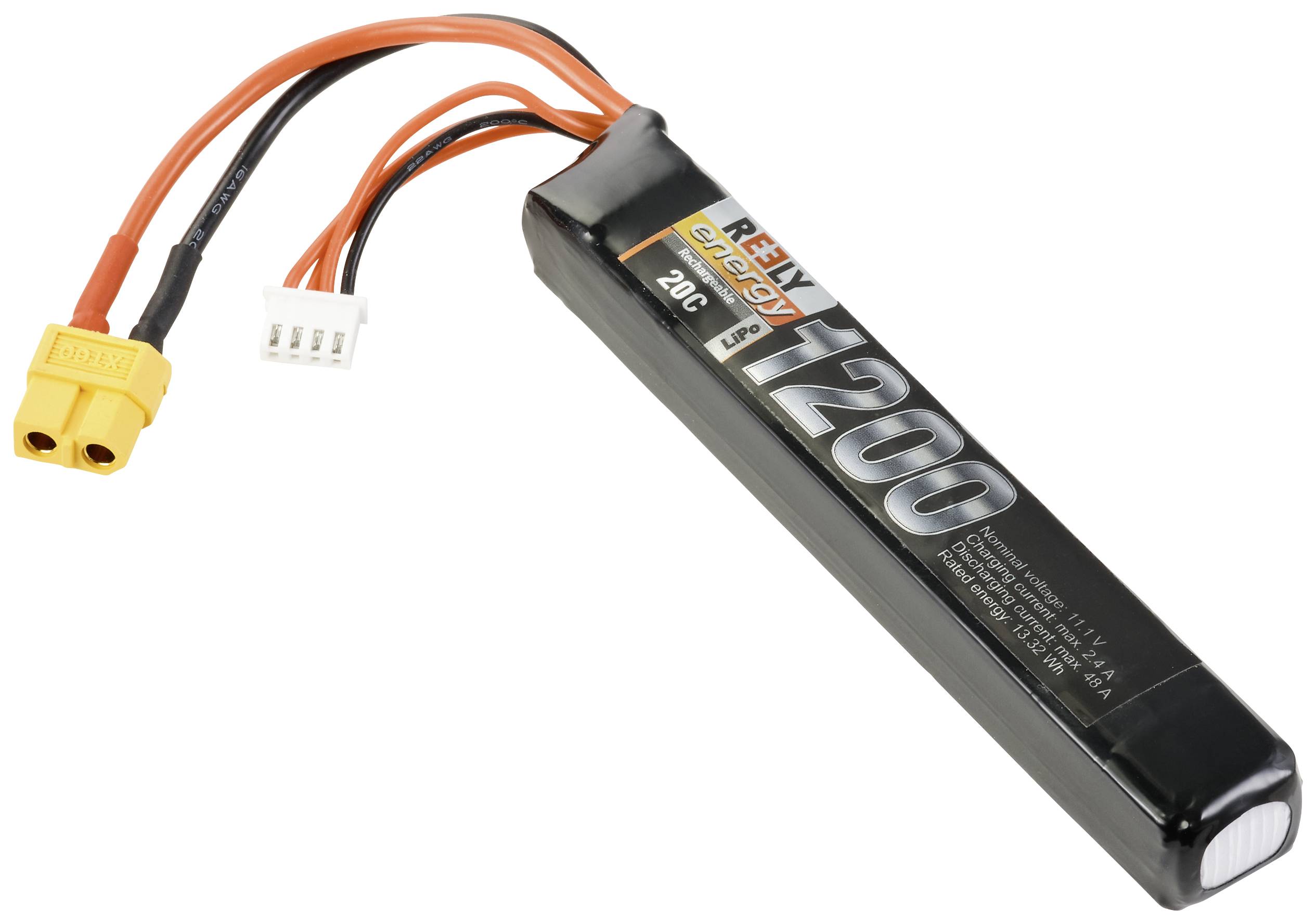 CONRAD Reely Modellbau-Akkupack (LiPo) 11.1 V 1200 mAh Zellen-Zahl: 3 40 C Softcase XT60H