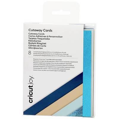 'Cutaway Cards' Verpackung mit 8 Karten und Umschlägen in verschiedenen Farben. Kompatibel mit Cricut Joy Schneidewerkzeug.