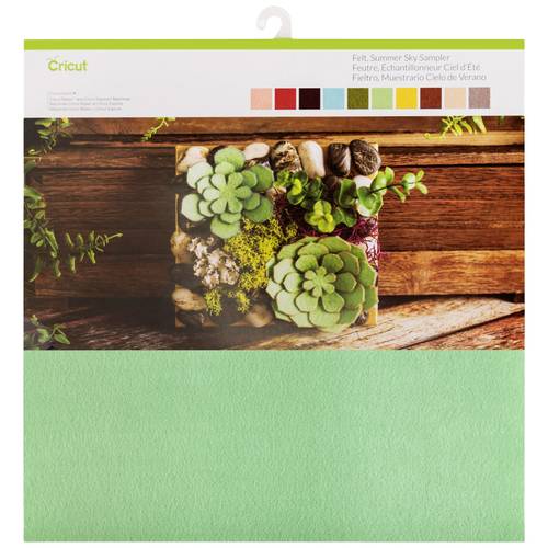 Cricut 2003829 Filz-Zuschnitte Schnittbreite 30.5 Hellrosa, Rot, Pflaume, Hellblau, Grün, Minze, Hellgelb, Braun, Pfirsi...