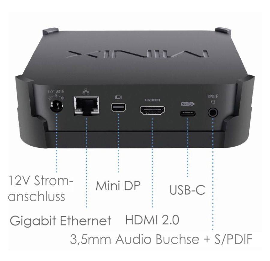 Minix NEO J50C-8SE V2 Mini PC Intel Celeron J4125 (4 x 2 GHz / max. 2.7 GHz) 8 GB RAM 240 GB SSD Windows® 11 Pro-8