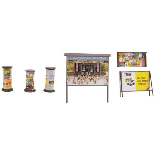 NOCH 14217 H0 L-C minis Litfaßsäulen & Werbewände je 3 Stück Fertigmodell