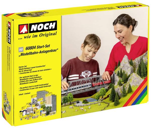NOCH 60804 Start-Set Bodengestaltung, Felsen, Landschaft, Straßenbau, Wiese, Wald