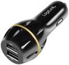 LogiLink PA0201 USB Ladegerät 19.5 W USB-A Schwarz KFZ Qualcomm Quick Charge 3.0