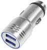 LogiLink Ladegerät USB Ladegerät 10.5 W 2x USB-A Silber KFZ Nothammer-Funktion