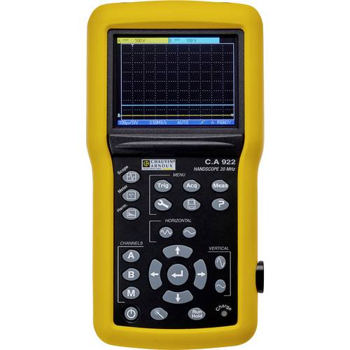 Chauvin Arnoux C.A 922 Hand-Oszilloskop 20 MHz 2-Kanal 2 GSa/s 2.5 kpts 9 Bit Handgerät, Multimeter-Funktionen, Komponen...