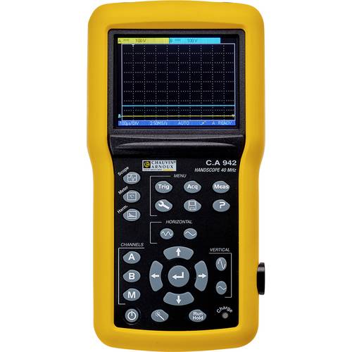 Chauvin Arnoux C.A 942 Hand-Oszilloskop 40 MHz 2-Kanal 2 GSa/s 2.5 kpts 8 Bit Handgerät, Multimeter-Funktionen, Oberschw...