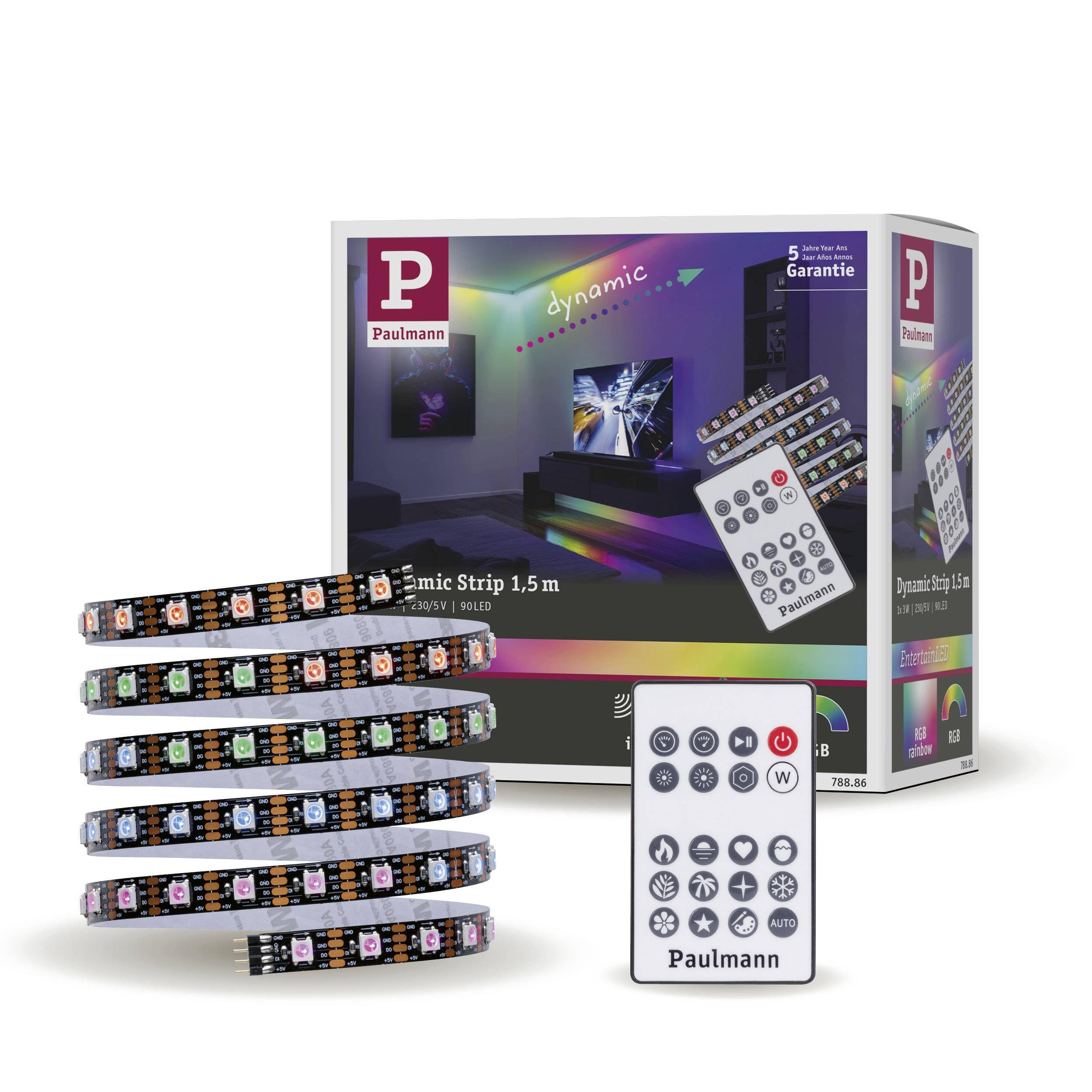 PAULMANN 78886 LED-Streifen-Basisset mit Stecker 1.5 m RGB