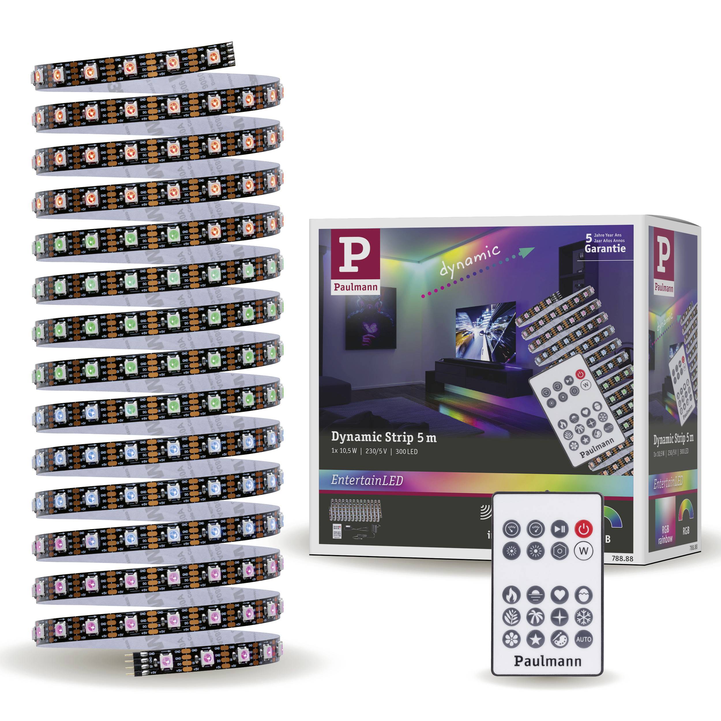 PAULMANN 78888 LED-Streifen-Basisset mit Stecker 5 m RGB