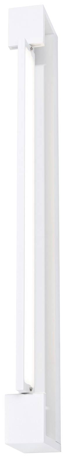 Weiße, moderne Wandlampe mit schlichtem, rechteckigem Design. Sie strahlt nach oben und unten, ideal für minimalistische Innenräume.