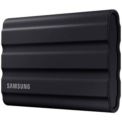 Externe Samsung-Festplatte in schwarzem Gehäuse, kompakt und robust gestaltet für erhöhte Mobilität und Datenspeicherung.