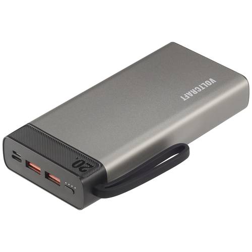 VOLTCRAFT PB-20-PD3.0 Powerbank 20000 mAh USB PD 3.0 LiPo Grau-Schwarz Statusanzeige