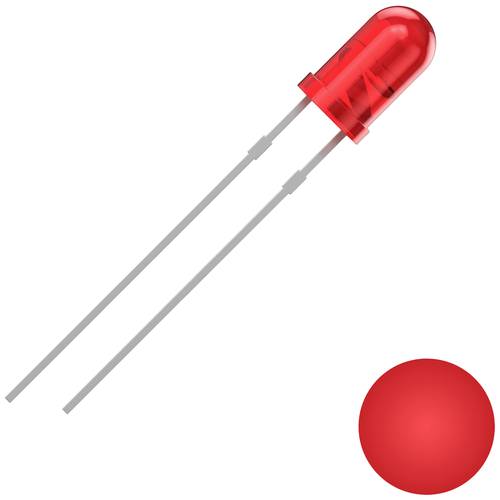 Quadrios 2111O155 LED bedrahtet Rot Rund 3 mm 700 mcd 30 ° 20 mA 2 V
