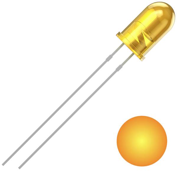 Quadrios 2111O159 LED bedrahtet Gelb Rund 5 mm 700 mcd 30 ° 20 mA 2 V