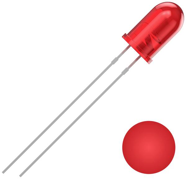 Quadrios 2111O160 LED bedrahtet Rot Rund 5 mm 700 mcd 30 ° 20 mA 2 V