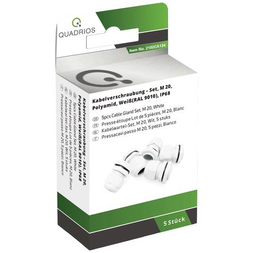 Thumbnail - Quadrios 2102CA134 Kabelverschraubung Sortiment M20 PA66 Weiß 1 Set