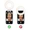 'Licht verstärkt das Bild des Gesichts auf dem Smartphone. Links verbessert, rechts ohne Verbesserung. Grüne Zustimmung, rote Ablehnung.'