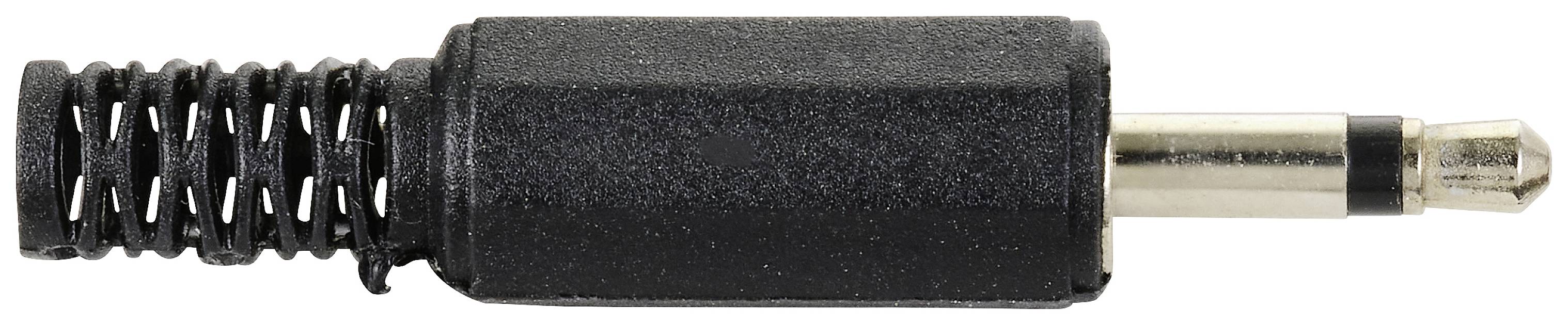 Schwarz-goldener Audiostecker, 3,5 mm Klinkenstecker, hauptsächlich für Kopfhörer und Audiogeräte verwendet.
