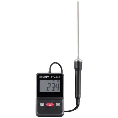 Digitales Thermometer mit Sonde zeigt '23,4°C'. Marke: Voltcraft PTM-200. Geeignet zur präzisen Temperaturmessung.