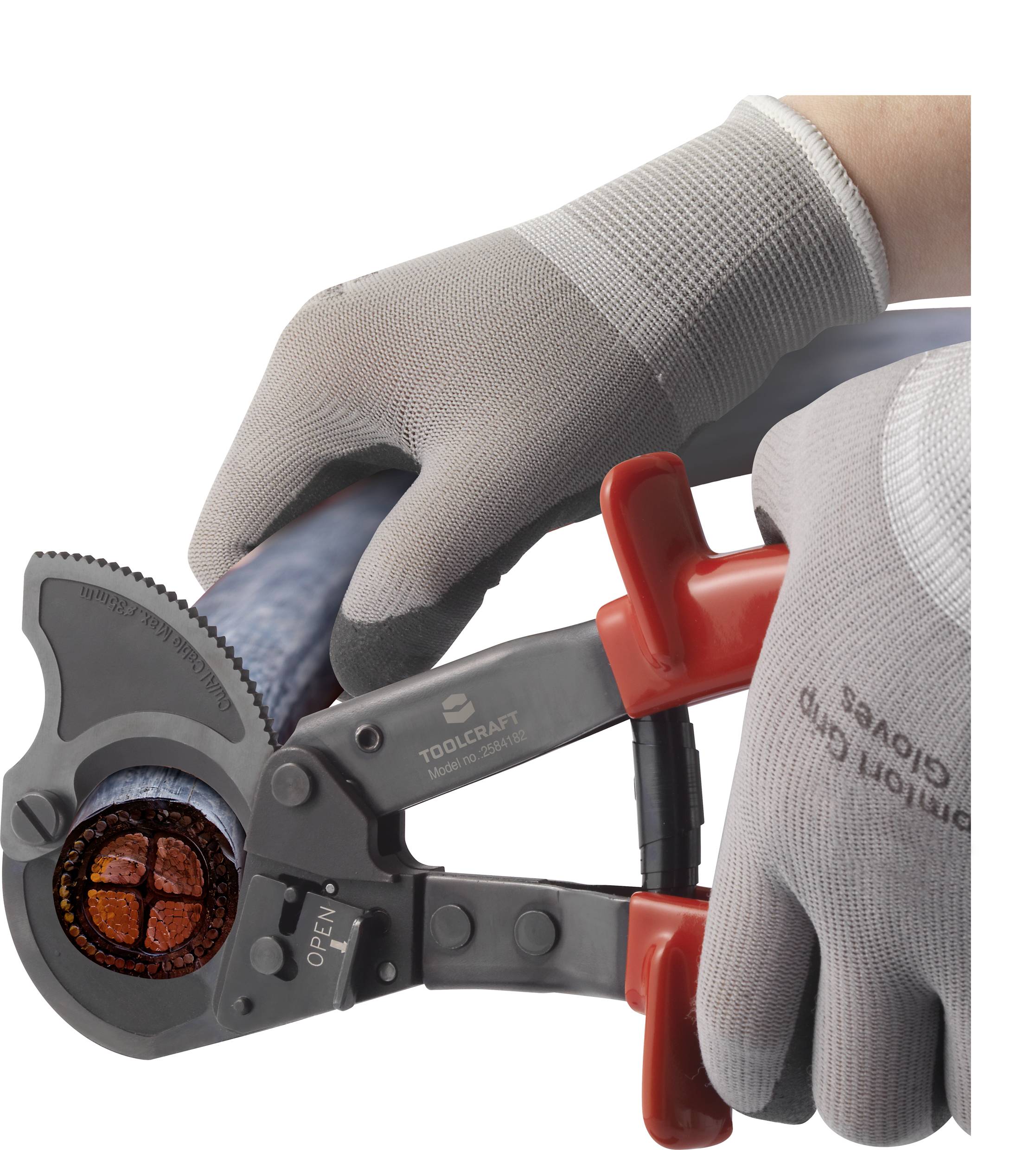 TOOLCRAFT Ratschen-Kabelschneider - Profi Werkzeug Für Kabel Bis 25mm Durchmesser