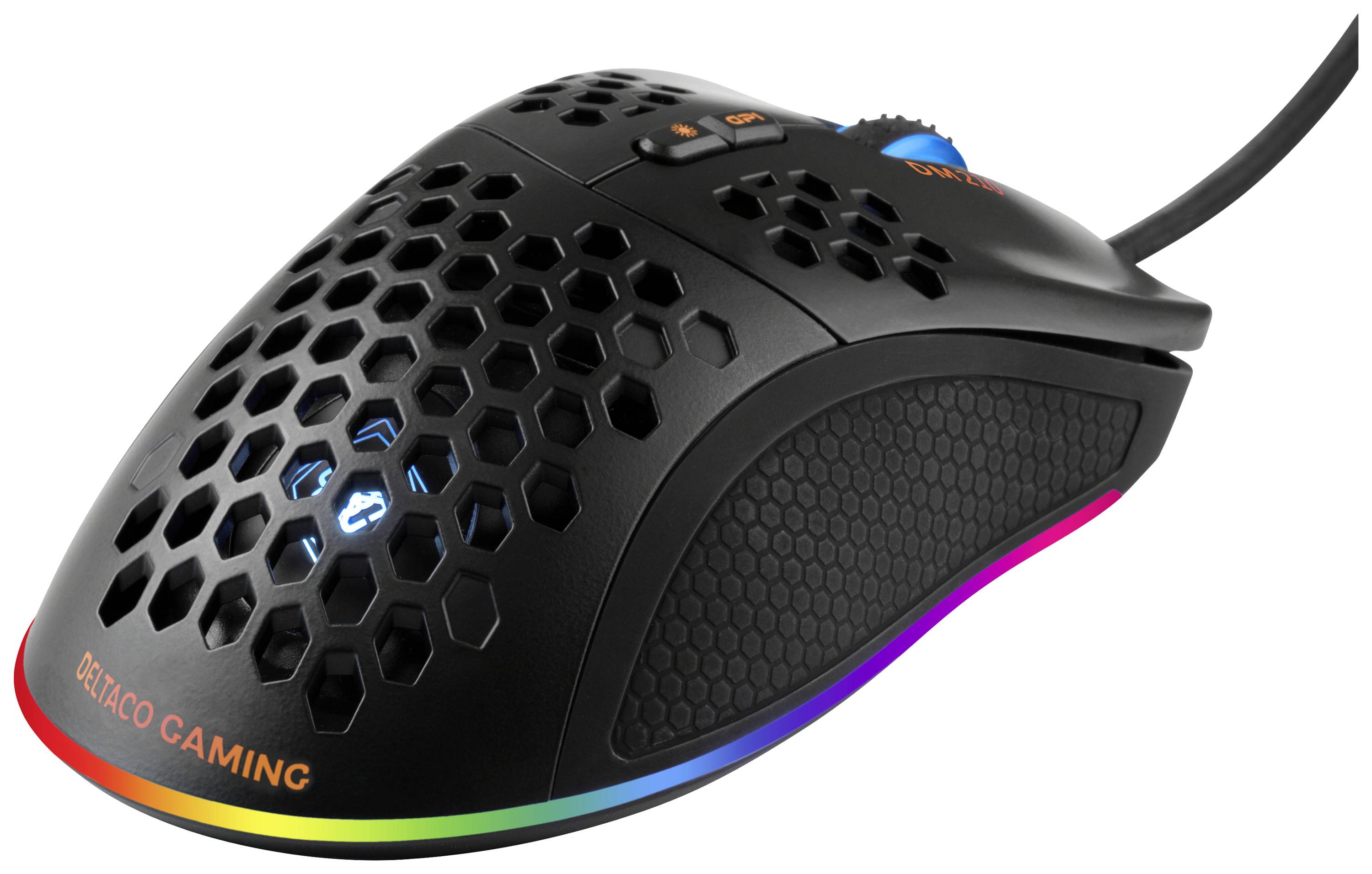 DELTACO DM210 Gaming Maus, Schwarz GAM-108-1