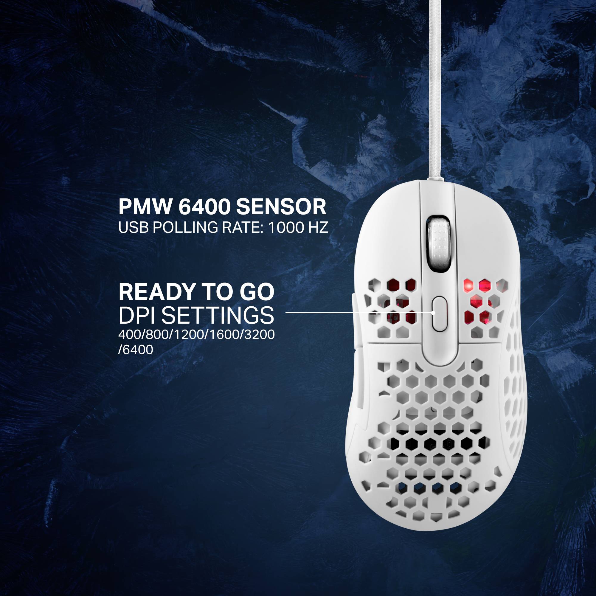 DELTACO GAMING Gaming Mouse GAM-106-W-6