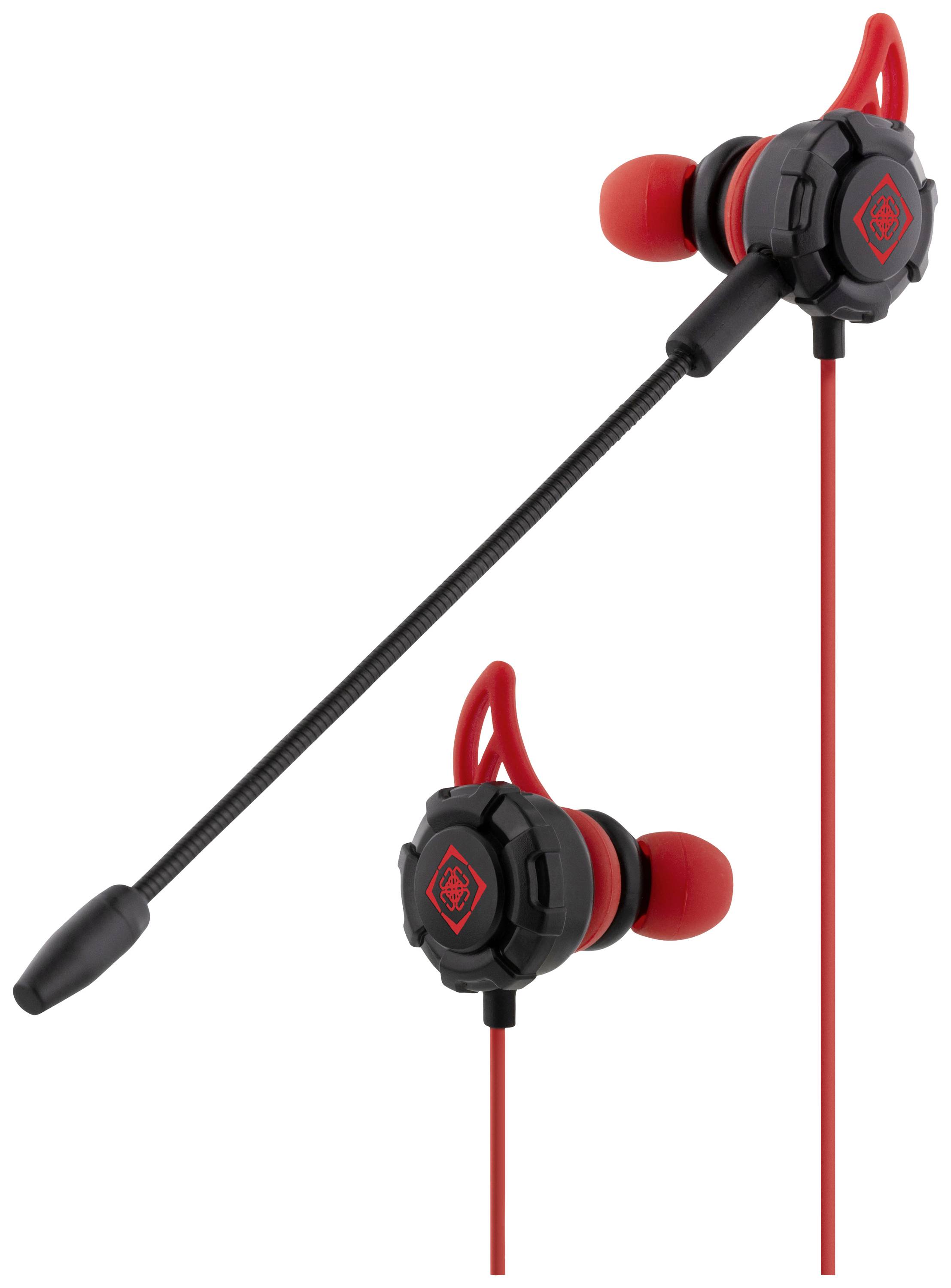 DELTACO GAMING GAM-076 Gaming In Ear Headset kabelgebunden Stereo Schwarz, Rot Headset