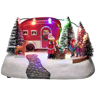 Konstsmide 4238-000 LED-Szenerie Caravan mit Weihnachtsmann    Mehrfarbig LED Bunt 