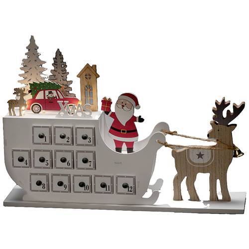 Konstsmide 3263-210 LED-Silhouette Adventskalender Warmweiß LED Weiß Timer