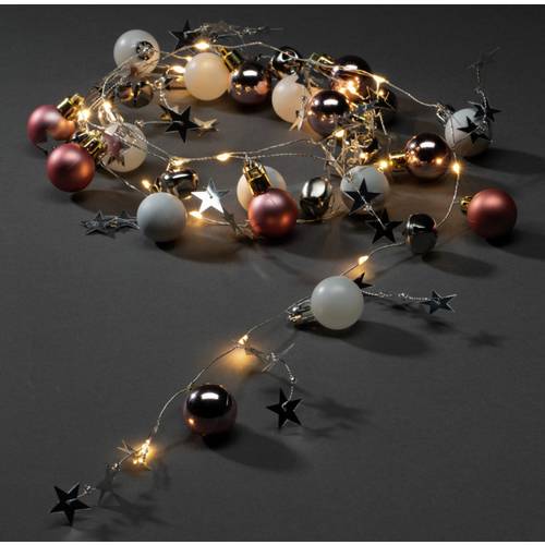 Thumbnail - Konstsmide 3291-503 Lichterkette Perlen Innen batteriebetrieben Anzahl Leuchtmittel 20 LED Warmweiß Beleuchtete Länge: 1...