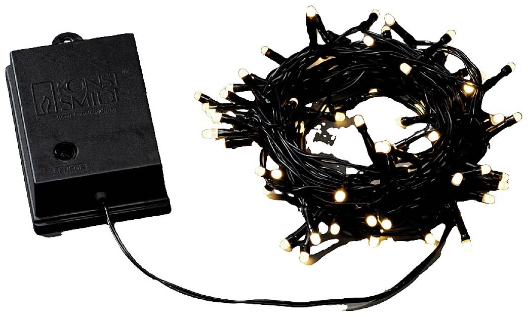 Konstsmide 3728-130 Lichterkette Außen batteriebetrieben Anzahl Leuchtmittel 80 LED Warmweiß Beleuchtete Länge: 7.9 m mi-0