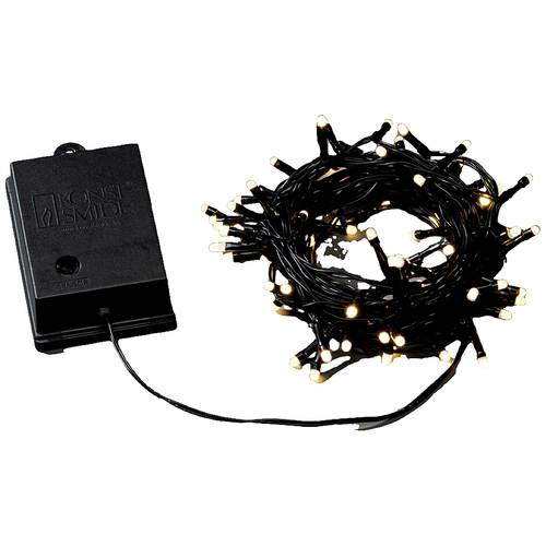 Konstsmide 3728-130 Lichterkette Außen batteriebetrieben Anzahl Leuchtmittel 80 LED Warmweiß Beleuchtete Länge: 7.9 m mi...