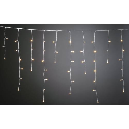 Konstsmide Lichtervorhang Außen 80 LED Warmweiß (B x H) 300 cm x 87.5 cm Timer, gefrostet