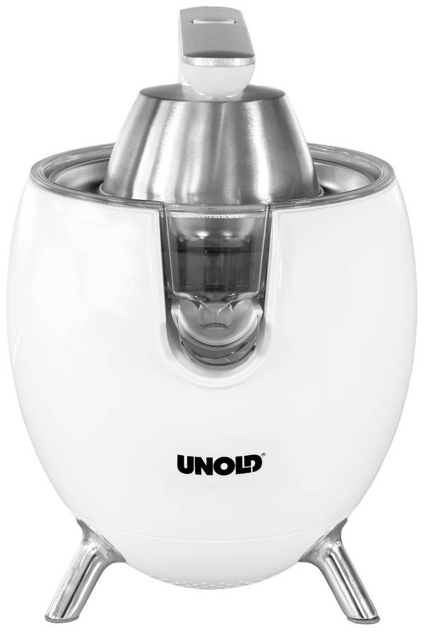 UNOLD ZITRUSPRESSE Power Juicy, White 78130, Handsaftpresse, Weiß, 1 m, Edelstahl, Kunststoff, Edelstahl, 1100 W
