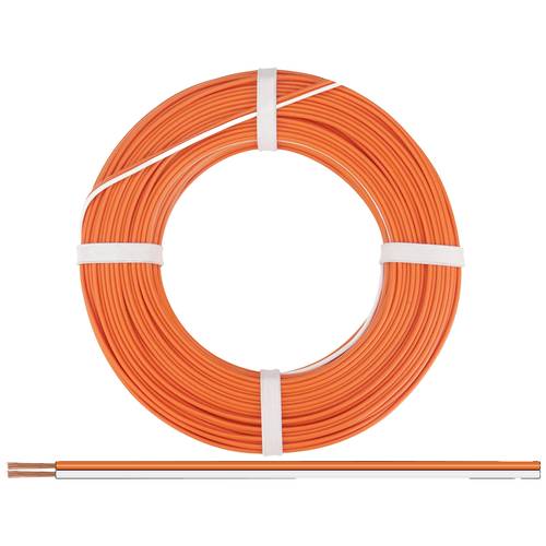 Thumbnail - Donau Elektronik 250-57-25 Litze 2 x 0.50 mm² Weiß-Orange 25 m