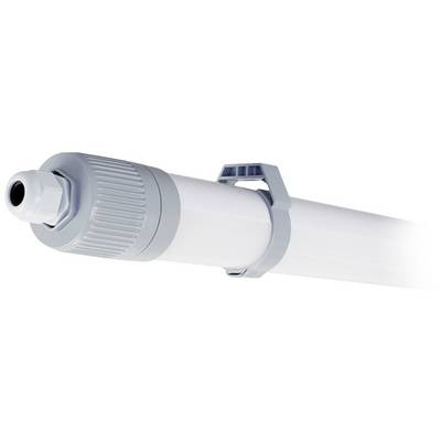 Ein weißer, zylindrischer Wasserfilter mit grauem Anschluss und Halterung. Hauptsächlich zur Wasseraufbereitung genutzt.