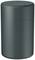 Ein großer, dunkelgrauer zylindrischer Behälter mit horizontalen Rillen, steht aufrecht.