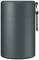Tragbarer, zylindrischer Bluetooth-Lautsprecher in Dunkelgrau mit gerippter Oberfläche und Trageschlaufe an der Seite.