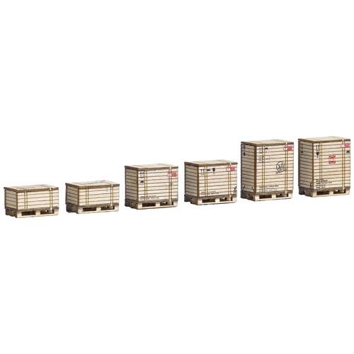 Busch 1811 H0 6 Paletten und 6 Holzkisten Bausatz