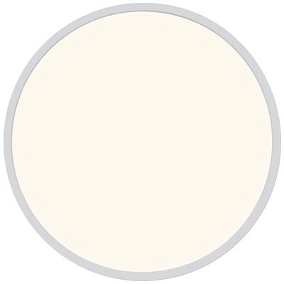 Kreisförmiges, cremefarbenes Lichtpanel, gleichmäßig beleuchtet, umgeben von einem dünnen grauen Rand.