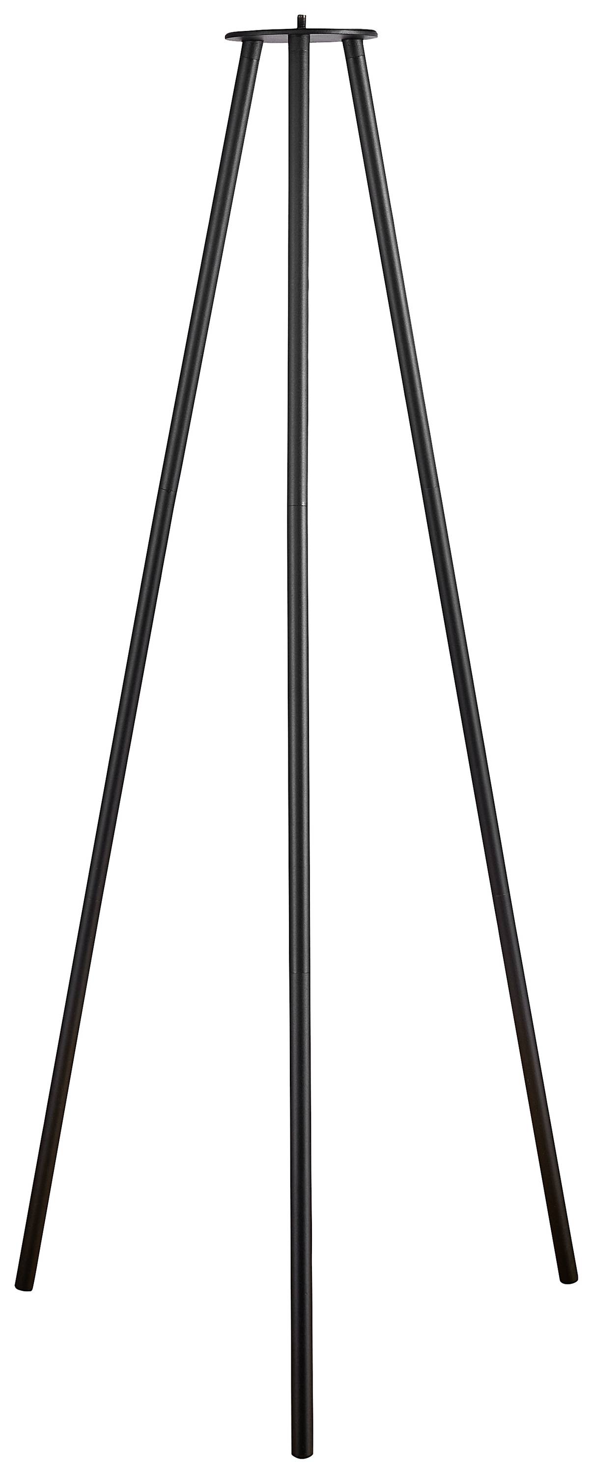 Ein schwarzes, stabiles Stativ mit drei Beinen, das zur Unterstützung von Geräten oder Objekten verwendet wird.