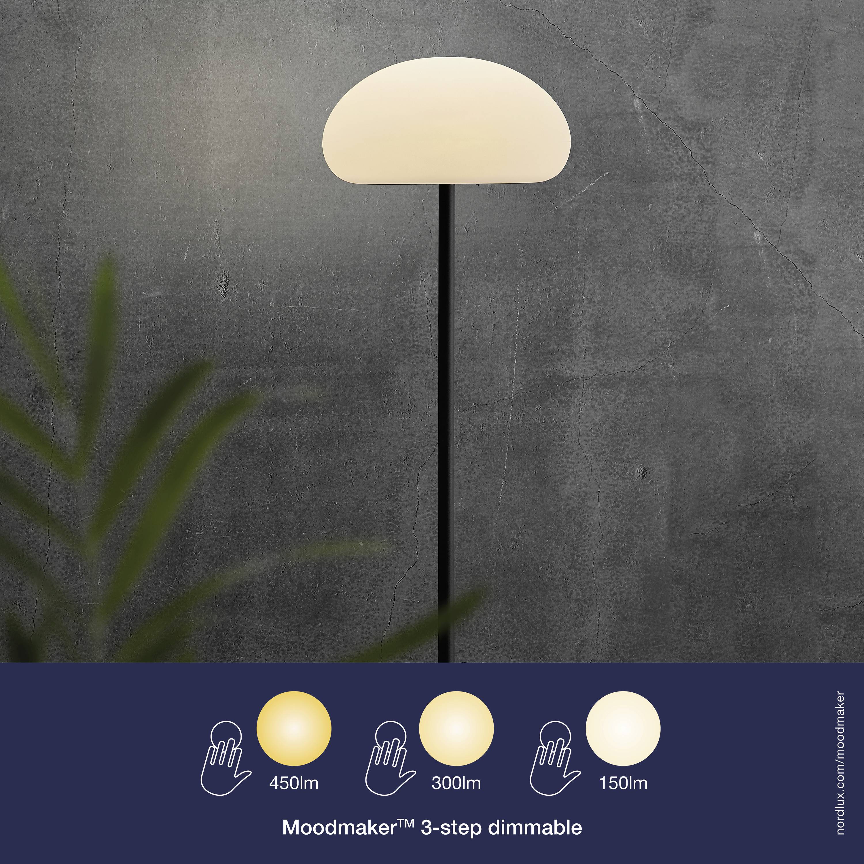 Nordlux Sponge Batterieleuchte Weiß 6.8W 450lm - 827 Extra Warmweiß | 3-Stufen Dimmbar-4