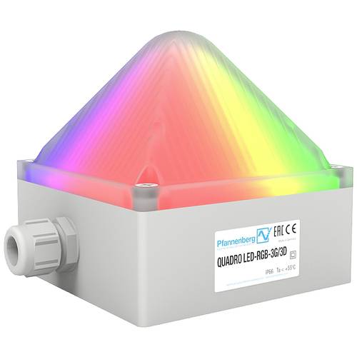 Pfannenberg Blitzleuchte LED QUADRO LED-RGB-3G/3D LV 21109638009 Weiß Blitzlicht 24 V/DC