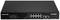 Ein schwarzer Netzwerkswitch mit mehreren Ethernet-Ports auf der Vorderseite und digitaler LED-Anzeige. Modell 'GS-5210PL'.