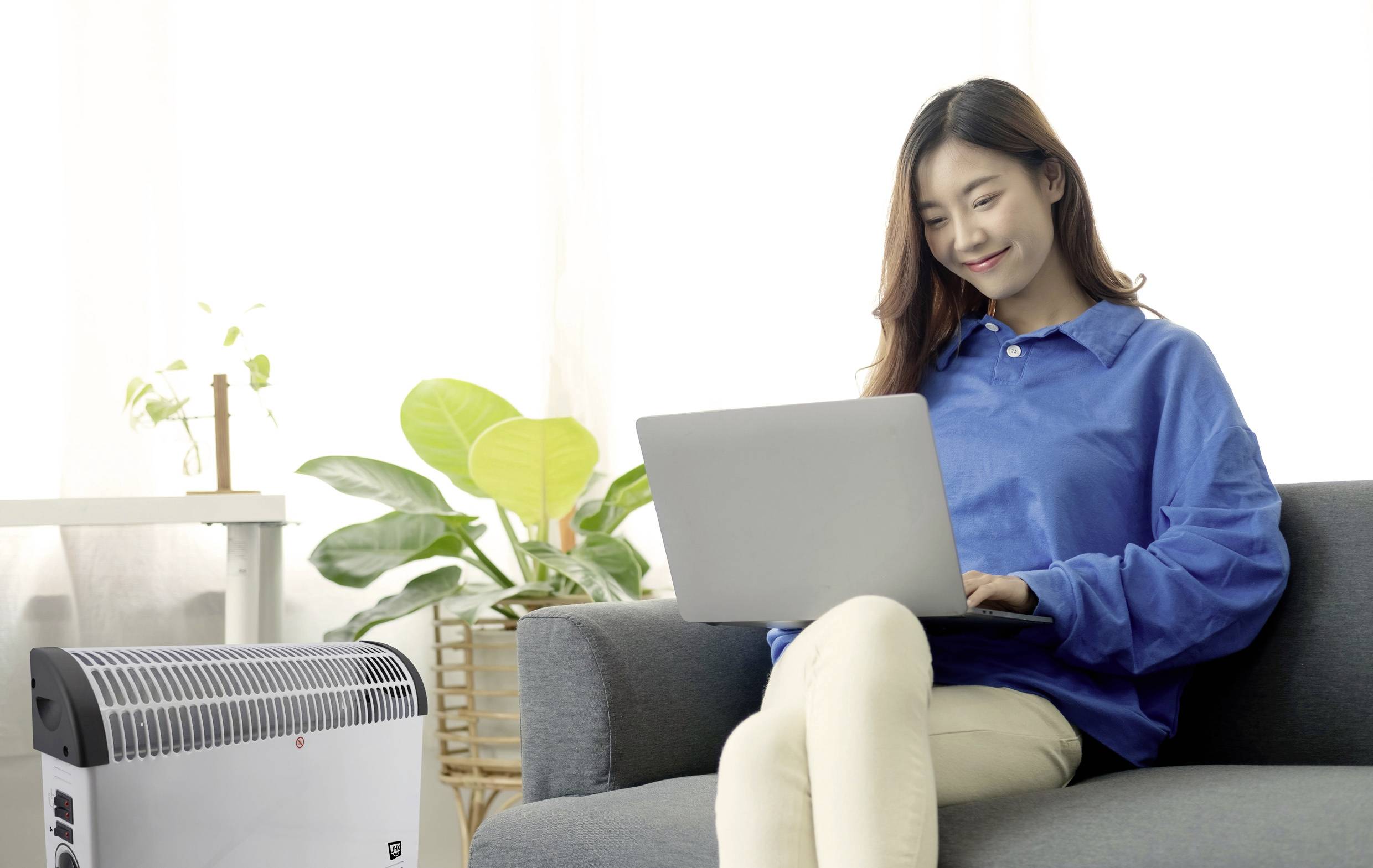 Konvektor im Raum aufgestellt