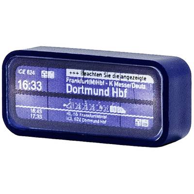 Elektronische Zuganzeige zeigt: 'ICE 624', Ziel 'Dortmund Hbf', Ankunft um '16:33', zusätzlich 'Frankfurt/M Hbf – K Messe/Deutz'.