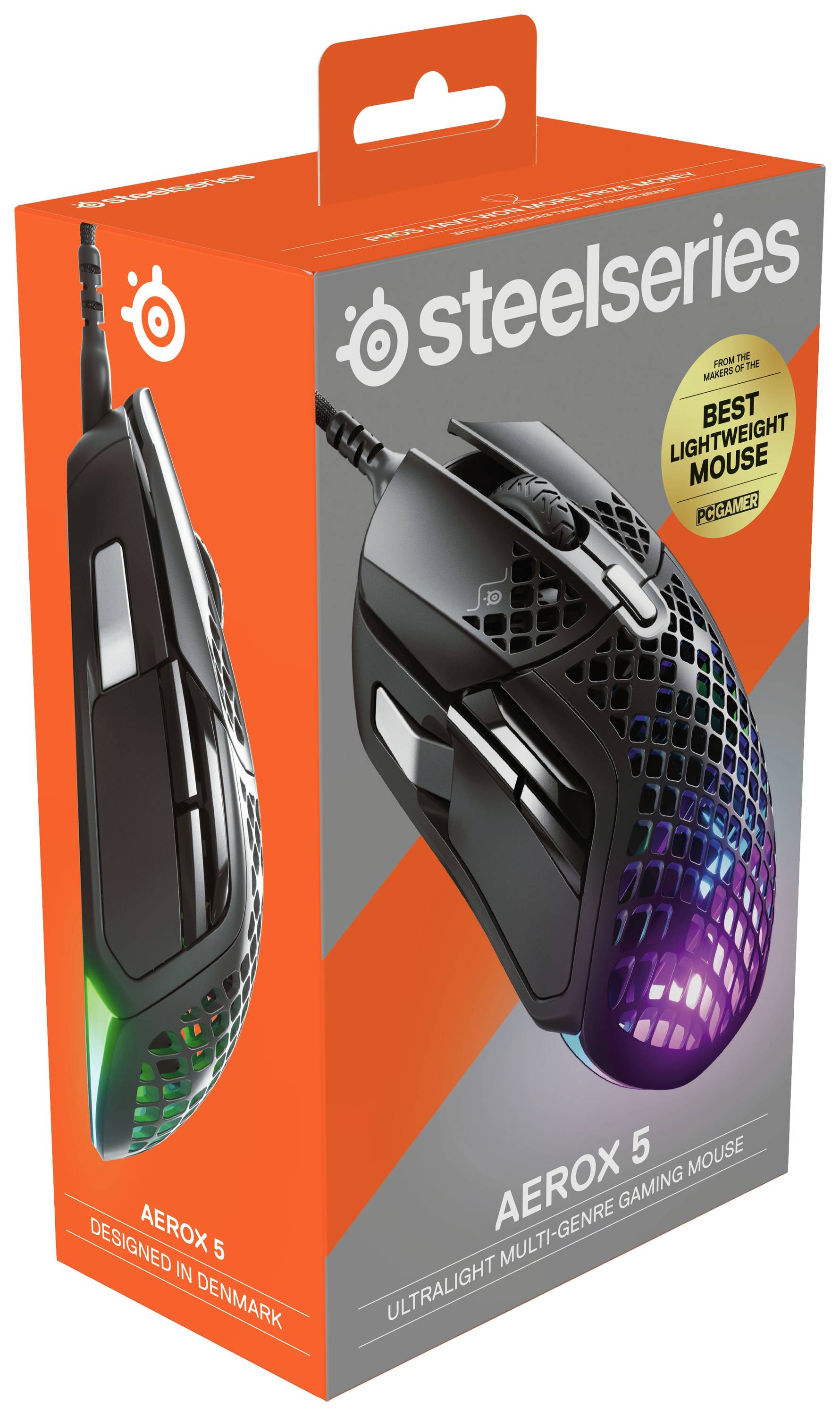 Steelseries Aerox 5 Gaming-Maus Kabelgebunden, USB Optisch Schwarz 9 Tasten 18000 dpi Beleuchtet-8